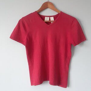 Vintage 90s Emma James Burgundy Silk T-Shirt